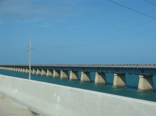 Den gamle seven mile bridge på vej til Key West